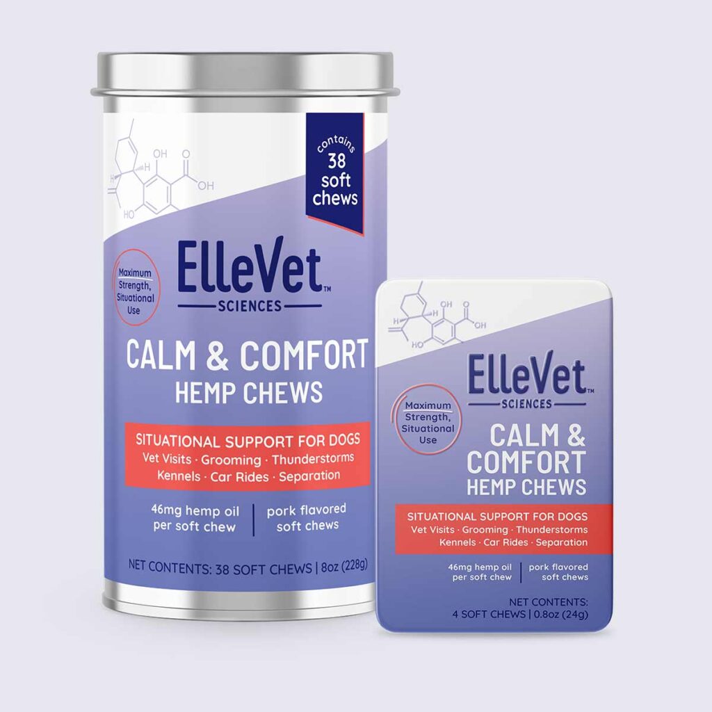 ElleVet Calm & Comfort large and small tins