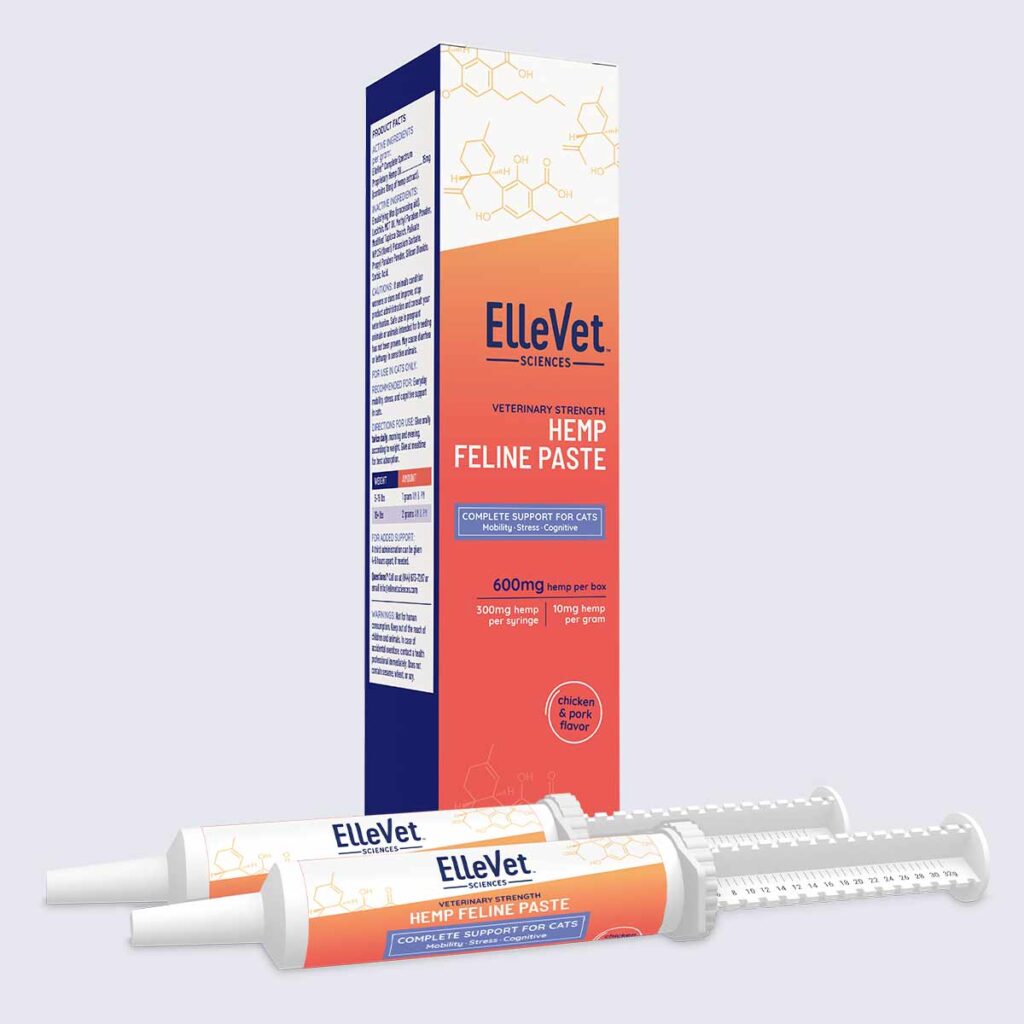 ElleVet Feline Paste sleeve with two syringes